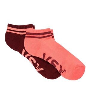 Victoria's Secret VSX 2-Pack Ankle Socks Russet and Coral NEW